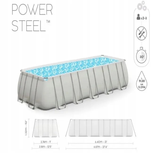 Bestway bazen sa čeličnom konstrukcijom Power Steel 640x274x132cm-9